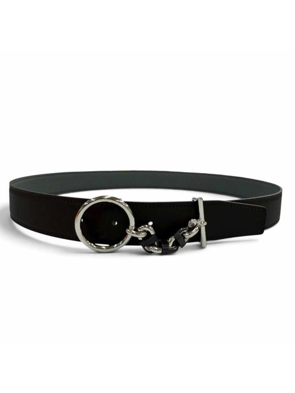 Hermes Belt Buckle Sailor & Leather Kit 32 Veau Odyssey Macassar le Vert Amand